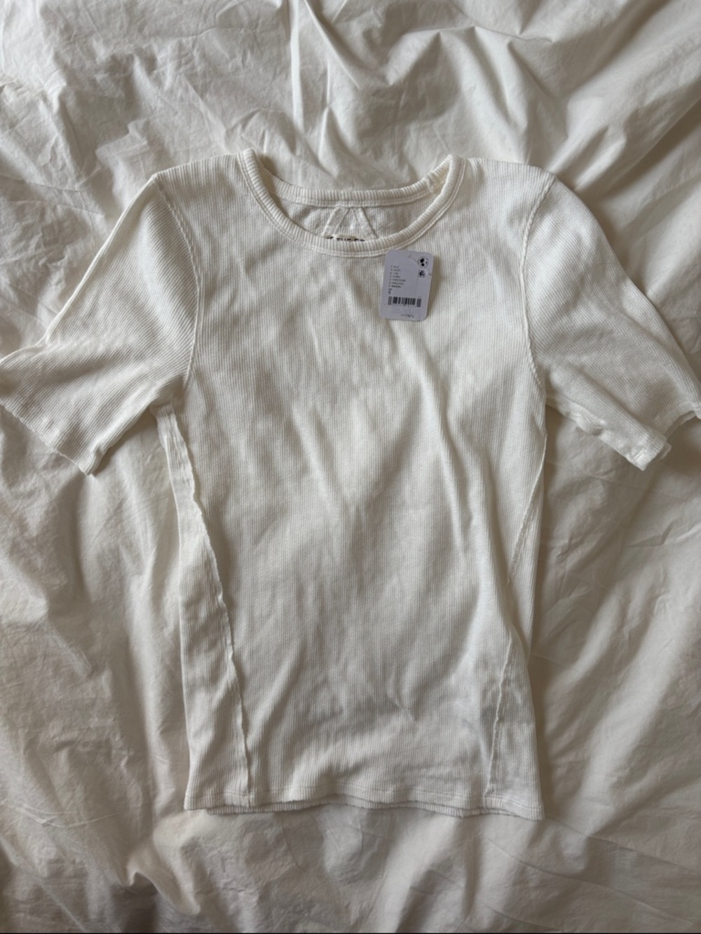 NWT ✨✨ We The Free Ivory Ribbed Short Sleeve Tee